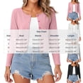 thumbnail image 4 of Cropped Sweater Cardigan Womens Long Sleeve Button Front Ribbed Knit Soft Lightweight Spring Fall Tops, Gray XL, 4 of 8