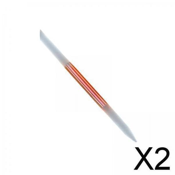 2x Empujador de Cutículas de Vidrio de Doble Cara/superficie Grabada Reutilizable Herramienta de Manicura Lavable Multifuncional/recortador de Cutícul 2 piezas