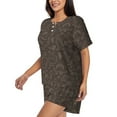 thumbnail image 2 of Naloa Dinosaur Women's Short-Sleeved Pajama Set, Loungewear, Summer pajamas, Breathable Cozy - XX-Large, 2 of 9