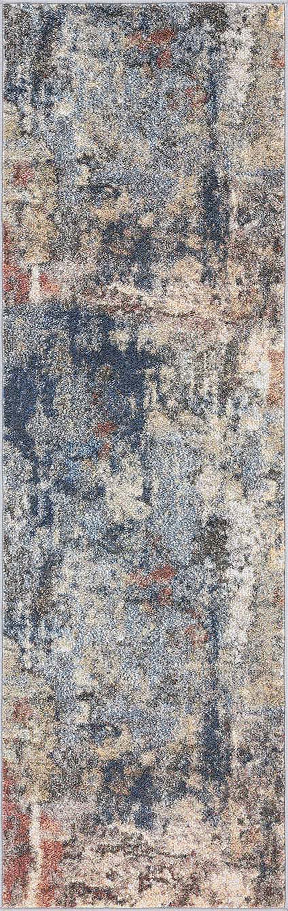 2x8 Modern Navy Runner Rugs for Hallway | Indoor Entry, Entryway, Walkway or Kitchen Rug 2'3'' x 7'3''