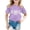 Purple, variant on XEGLSBU Shirts for Girls 7-8 Size Boy and Girl Fashion Casual Print Round Neck Loose Short Sleeve T Shirt Top Yellow Size 11-12 Years