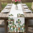 thumbnail image 4 of Green Cactus Table Runner 72 Inches, Summer Watercolor Botanical Leaf Plant Bed Runner Dresser Scarves Tabletop for Indoor Outdoor Parties/Ceremony/Banquet, 16" x 72", 4 of 9