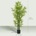 thumbnail image 3 of HOMCOM 5' Artificial Bamboo Tree, Indoor Fake Plant in Pot, Set of 2, 3 of 10