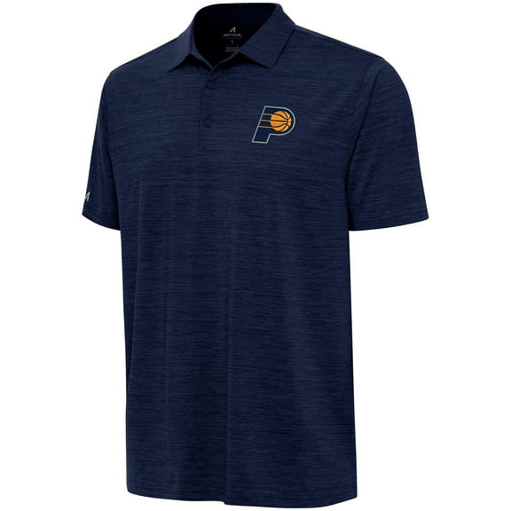 Men's Antigua Heather Navy Indiana Pacers Layout Polo