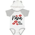 thumbnail image 3 of Inktastic Nana Was Here Red Kisses Boys or Girls Baby Bodysuit, 3 of 5