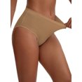 thumbnail image 4 of INSPIRE CHIC Women's Cotton High Waist Briefs Tummy Control Breathable Underwear, Available in Plus Size 2XL Beige, 4 of 4
