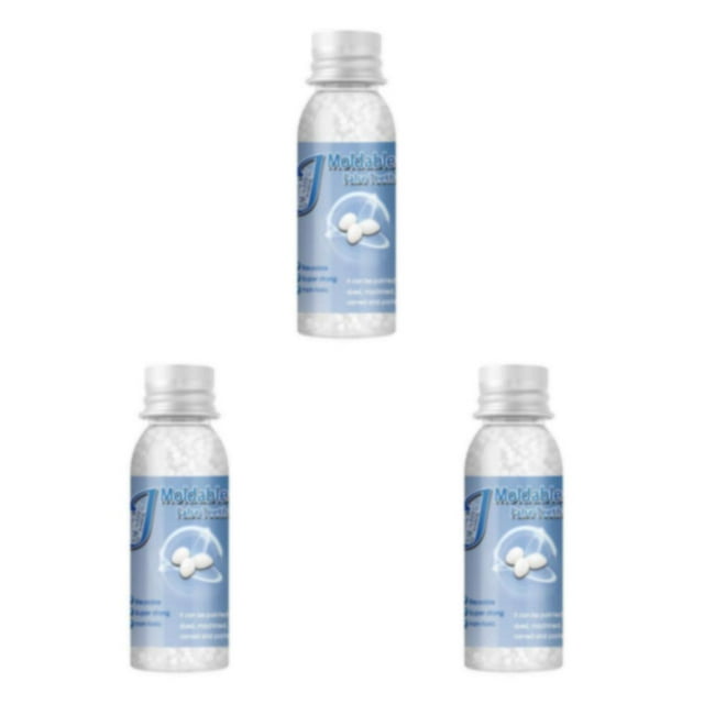 Vogacara Kit de reparación temporal de dientes, huecos de adhesivos para dentaduras para huecos grandes rotos, 10ml Type1