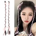 thumbnail image 2 of SIEYIO Braided Hair Extension Clip in Long Hair Extensions Natural Soft 20in Black Brown Synthetic Hairpieces for Women, 2 of 21