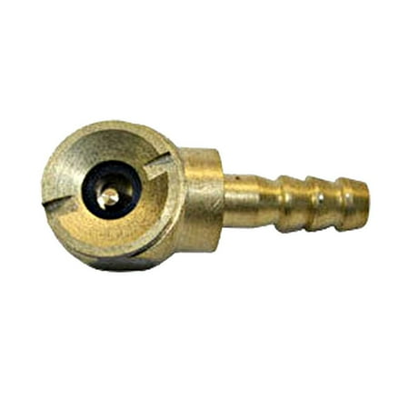 

Interstate Pneumatics T07 1/4 Hose Barb Brass Angle Ball Foot Chuck with Sut-off Valve