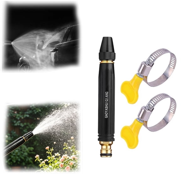 Garden Hose Nozzle Car Wash – Brass Hose Head for Car Washing, Home Cleaning