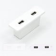 thumbnail image 4 of Prise Hub USB Alimentée Encastrée Prise d'Alimentation USB avec Bloc d'Alimentation 2 Ports USB 2,1 A Montée dans Lit Bureau Table Sofa Blanc, 4 of 4