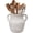 Ivory, variant on Rustic Utensil Holder for Kitchen Counter - Large Ceramic Farmhouse Cooking Utensil Crock & Organizer for Spatula, Spoon - Vintage Kitchen Decor