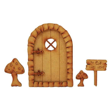 Vintage Christmas Balls Beautiful Ornament Wooden Kit Three- Door. Assembly Door Wooden Door Craft Decoration & Hangs Outdoor Garden Statues And Figurines