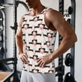 thumbnail image 5 of Fotbe Dachshund And Hearts Pattern Men's Quick Dry Workout Tank Top Gym Muscle Tee Fitness Bodybuilding Sleeveless T Shirt Breathable Workout Shirt-Large, 5 of 9