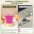 thumbnail image 6 of Uxcell Clear Plastic Reusable Drinking Glasses, 12.8oz Hobnail Drinking Glasses Set Plastic Water Cup Unbreakable Stackable for Beer Cocktail Water Juice Whiskey(Transparent, 2Pcs), 6 of 7