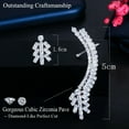 thumbnail image 6 of EOEMY Asymmetrical Cz Women Amerian Crystal Cuff Stud Ear Climber Earring Punk Jewelry, 6 of 9