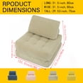 thumbnail image 4 of PAPROOS Bean Bag Chair for Adults, Corduroy Bean Bag Lounger, Convertible Floor Sofa Bed, Comfy Lounge Chair with Back Support for Bedroom, Dorm, Game Room and Living Room, Camel, 4 of 11