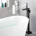 thumbnail image 2 of AWZTOO Freestanding Bathtub Faucet With Sprayer Floor Mount Tub Faucets Waterfall Tub Filler With Hand Shower Modern Bath Tub Trim Matte Black Matte, 2 of 5