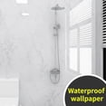 thumbnail image 2 of Rollo de papel tapiz adhesivo moderno con 10 metros de pegatinas a prueba de agua y moho para renovación de baños y cocinas, pegatinas de azulejos de mármol, 2 of 5
