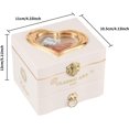 thumbnail image 3 of Joyero musical, caja de almacenamiento de joyas musicales con temática de bailarina, caja de música blanca con cajón y melodía del lago de los cisnes, cumpleaños, San Valentín oso de fresa Electrónica, 3 of 6