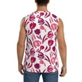 thumbnail image 4 of Balery Tulips Flowers Men's Sleeveless Muscle Shirts Workout Tank Top, Moisture Wicking, Odor Protection-3X-Large, 4 of 8