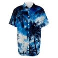 thumbnail image 5 of Mens Shirts Men's Hawaiian Casual Printed Short Sleeve Button Up Shirt Beach Vacation Top for Summer Travel and Casual Parties Men's Clothing Wine XL, 5 of 6