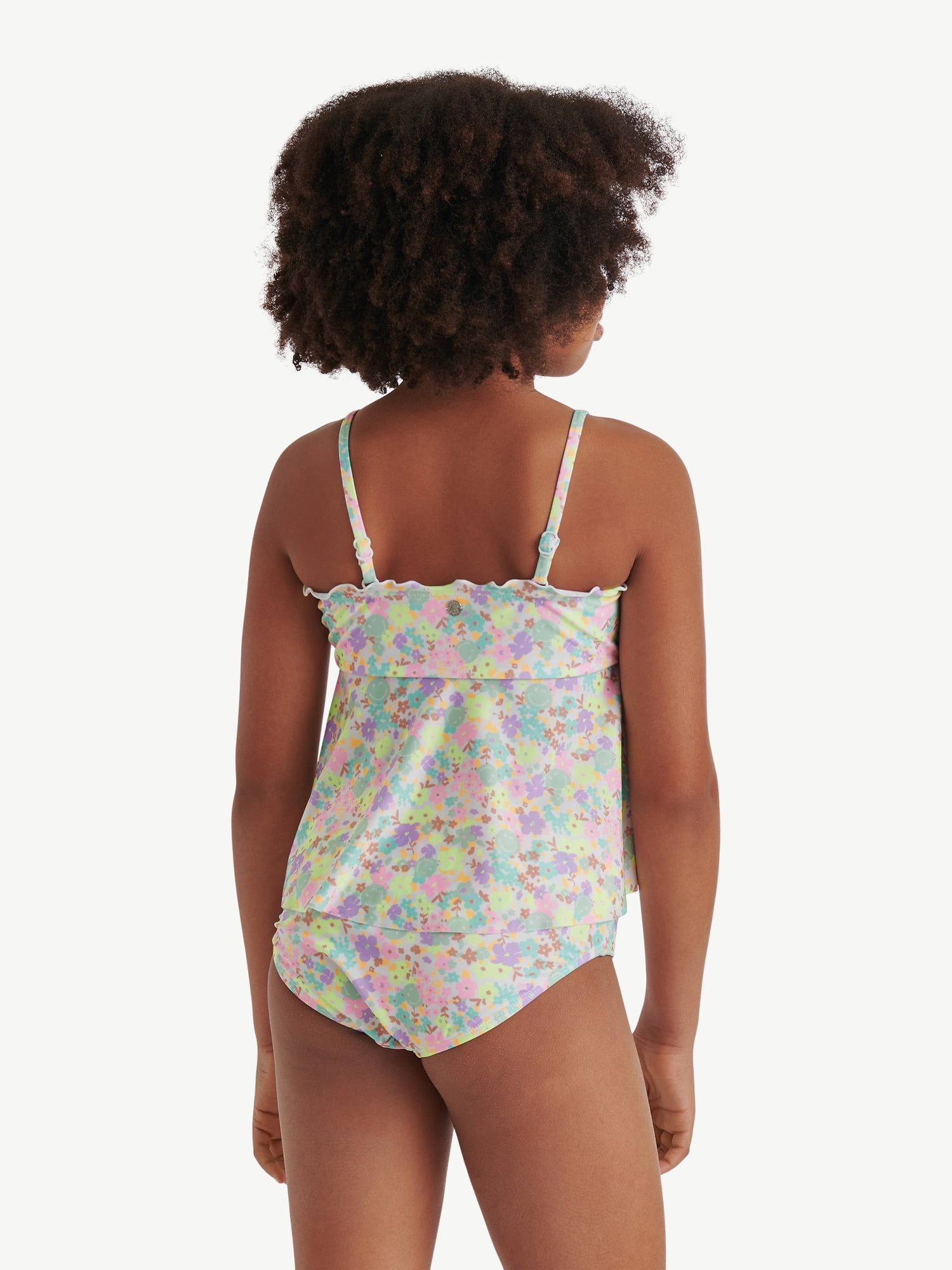Justice Girls Retro Ditsy Tankini Swimsuit, Sizes XS-XL