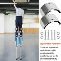 Trendix Drywall Stilt Replacement Accessories Stilt Kit Rustproof Corrosion Resistant Curved Plate Drywall Stilt Leg Cuffs Stilt Attachment