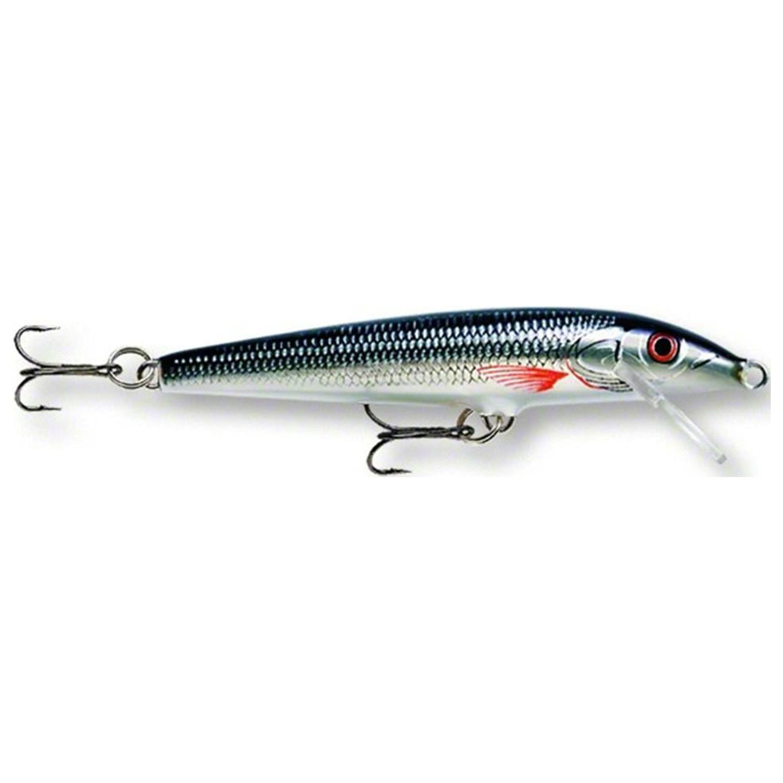 (2 pack) Rapala Original Floating Minnow Fishing Lure, Shiner,  2" 1/16 oz.