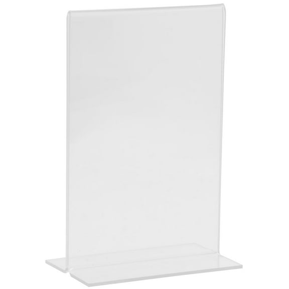 HUBERT® Sign Holder with Easel Back Clear Acrylic Vertical- 6"H x 4"L