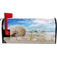thumbnail image 2 of Blue Sky Beach Seashells Mailbox Cover Ocean Sea Starfishs Mailbox Covers Magnetic Large Size 25.5" X 21" Mailbox Wraps Post Letter Box Cover Garden Decorations, 2 of 6