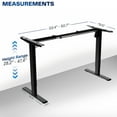 thumbnail image 5 of VIVO Black Electric Stand Up Desk Frame, Single Motor Standing Adjustable Base, 5 of 9