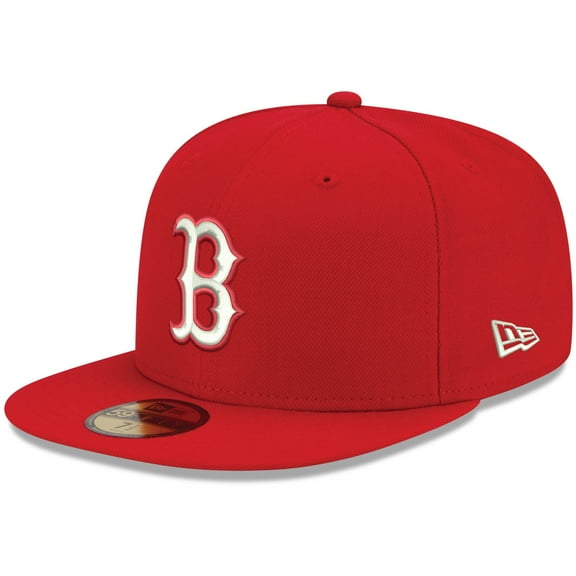 Men's New Era Red Boston Red Sox White Logo 59FIFTY Fitted Hat