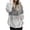 Gray, variant on WMTBSRSW Women Fuzzy Fleece Sweatshirt Warm Winter Half Zip Sweatshirts Fashion Loose Color Block Plush Pullover Tops Thermal Outwear Black Medium