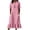 Z02-Pink, variant on Husipze Womens Summer Cotton Midi Dress Elbow Length Sleeve Button Front V Neck Casual Loose Dress with Pockets Khaki XL