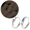 thumbnail image 2 of 2pcs Star Finger Rings Glow in the Darks Couple Rings Adjustable Open Rings Decoration Fashionable Accessories, 2 of 9