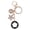 Black, variant on Exquisite Five Leaf Clover Rhinestone Keychain Stylish Bag Pendant Chic Car Key Ring for Women and Girls, Black