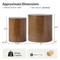 thumbnail image 2 of Tina's Home Round Nesting Side Table Set of 2, Modern Coffee Table Set for Living Room, Bedroom, Small Spaces, Walnut, 2 of 7