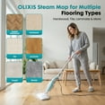 thumbnail image 5 of JIOABL 10-in-1 Steam Mop with Handheld Steamer, Chemical-Free Floor Cleaner for Hardwood, Tile & Laminate Floors, White Green, 5 of 10