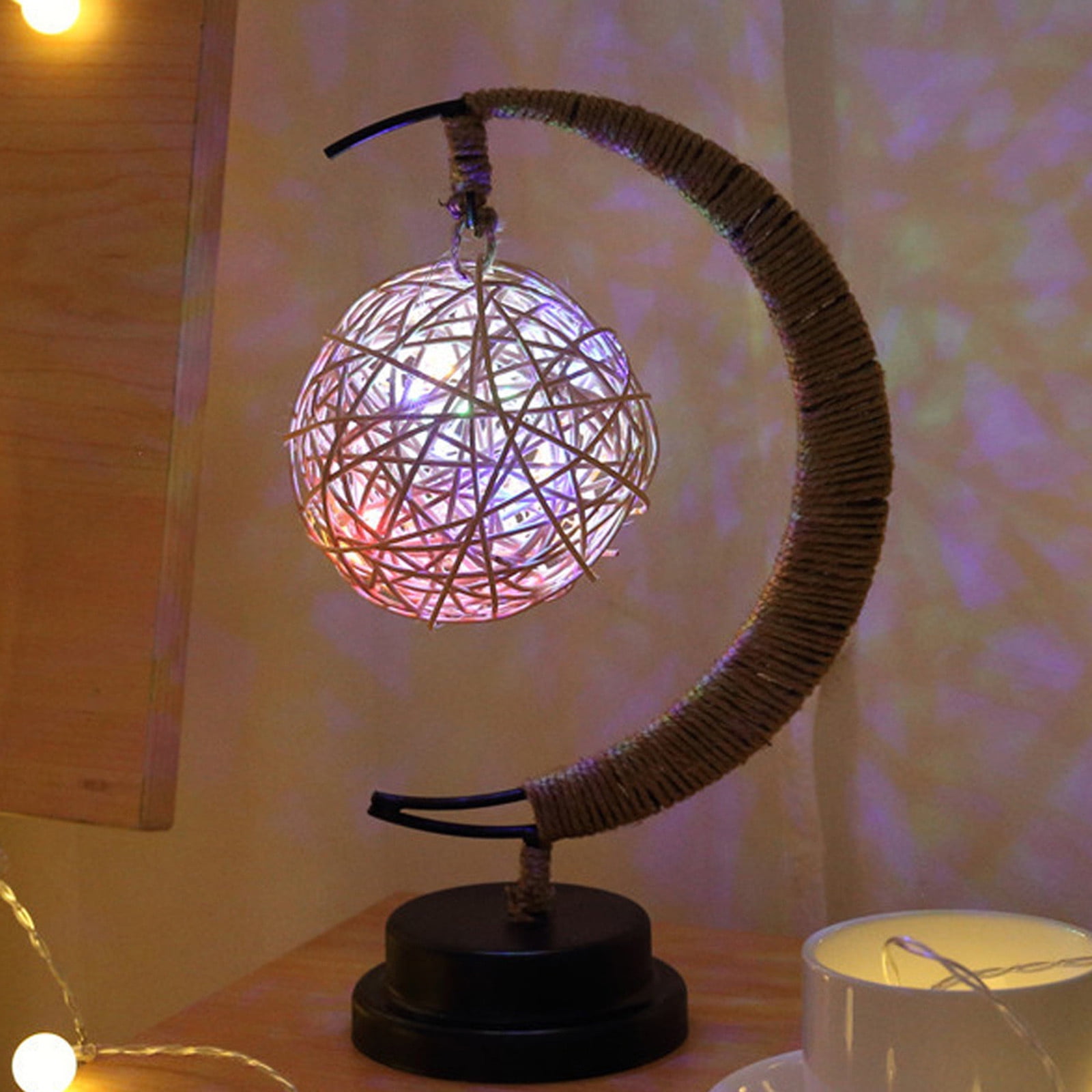 2pcs Night Light Chic Ornament Lamp Desktop Decoration Light Night Lamp for Home 
