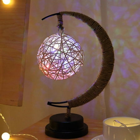 

Zougou Led Home Decoration Small Ornament Lamp Usb Woven Shape Lamp Bedside Night Light Multicolor A