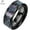 Traditional, variant on Black IP Tungsten Ring 8mm Galaxy Series w/ Opal Inlay in Different Styles Wedding Band for Men Women w/ Free Engraving Options