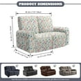 thumbnail image 3 of Jiueut Tulip Lily of the Valley Print Recliner Loveseat Slipcover, Washable Furniture Protector Washable Loveseat Reclining Couch Slipcover for Living Room Office Club, 3 of 7