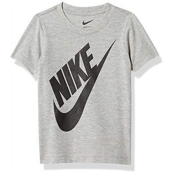 NIKE Children's Apparel Boys' Little Sportswear Graphic T-Shirt, Dark Grey Heather, 4