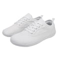 thumbnail image 2 of AUDeals Men's Canvas Sneakers, Classic Low Top Lace Up Shoes with Soft Insole and Comfortable Walking Style (White, 6), 2 of 4