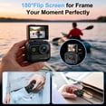 thumbnail image 6 of Magnetic Action Camera 1080P Compact Vlog Cam with 2"Flip Screen Hands-Free Wearable Sports Camera 153°Ultra Wide 5G Glass Lens for Pet Walking Cycling Hiking Travel Recording & Adventures Black, 6 of 12