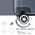 thumbnail image 5 of Hard Shell Luggage Hardshell Suitcase Double Spinner Wheels PP Luggage Sets Lightweight Durable Suitcase with TSA Lock,3-Piece Set (20/24/28) , Gray,Carry On Hard Shell Luggage, 5 of 19