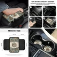 thumbnail image 5 of Yuyamidu Skull Car Seat Cover Set with Steering Wheel Cover Seat Belt Pad Dahlia Armrest Cover Garbage Can Boho Air Vent Pouch Rearview Mirror Cover Coasters Keychain, 12 Pack, 5 of 7