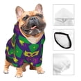 thumbnail image 3 of Haiem Mardi Gras Carnival3 for Winter Dog Hoodie Sweatshirts with Pockets Warm Dog Clothes for Small Dogs Chihuahua-X-Small, 3 of 7