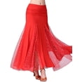 thumbnail image 2 of Long Flowy Modern Ballroom Flamenco Dance Practice Skirt Dancewear Adult, 2 of 3